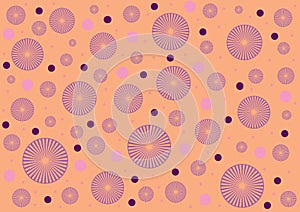 Circular random pattern background wallpaper design layout