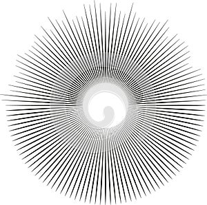 circular rays only half circle irregular rays