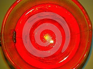 Circular  red flashlight