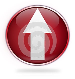 Circular red upload button