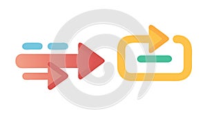 Circular Refresh Arrow, Data Sync Update, vector design Generative AI