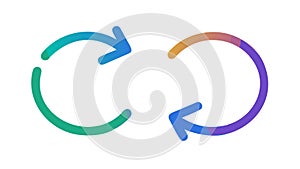 Circular Refresh Arrows Icon, Reload or Repeat Symbol Vector, vector design Generative AI