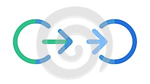 Circular Refresh Arrows, Repeat Cycle Icon, vector design Generative AI
