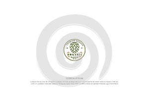 Circular Retro Hop for Craft Beer Brewing Brewery Label Badge Emblem Logo Design Vector
