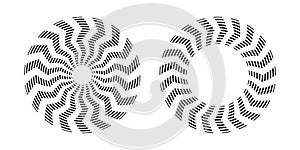 Circular Rotating Design Elements Set