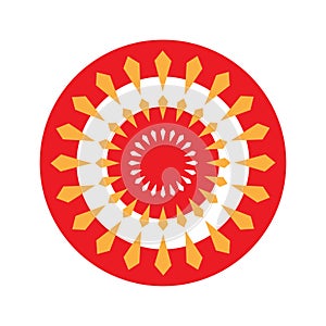 Circular rotation arrows in red