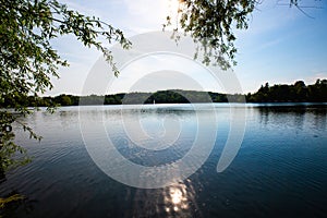 Circular route on WeÃŸlinger lake, summer time