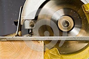 Circular saw in action