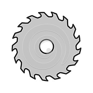 Circular saw blade color icon