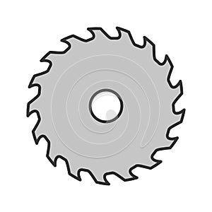 Circular saw blade color icon photo