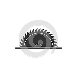 Circular saw blade icon isolated. Saw wheel