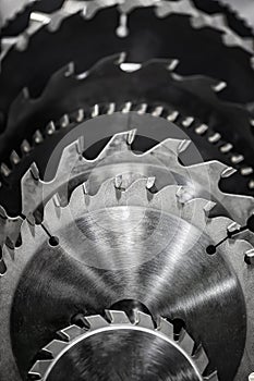Circular Saw blades close-up