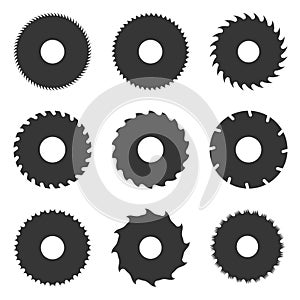 Circular Saw Blades Set. Vector