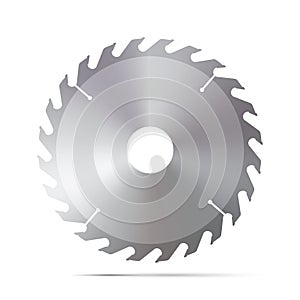 A circular saw. 3D vector illustration