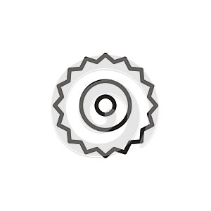 Circular, saw, disc vector icon. Element of design tool for mobile concept and web apps vector. Thin line icon for website design