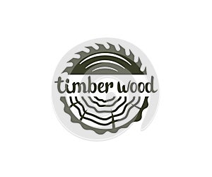 Circolare lui vide legna legna legna un albero anelli designazione dell'organizzazione o istituzione progetto. rimbombare industriale legna un legna natura vettore progetto 