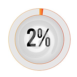 Circular sector percentage diagrams 2%s Vector Illustration