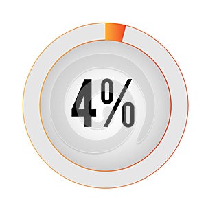 Circular sector percentage diagrams 4%s Vector Illustration