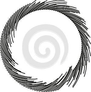 circular irregular rays vortex half inside-outside empty circle center