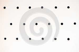 Circular shape pattern with holes isolated on a white backgrond
