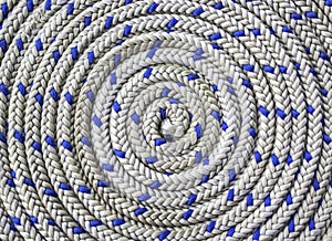 Circular spirally of nautical rope