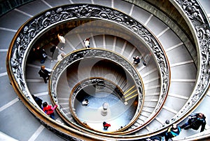 Circular Stairway in The Vatican - Rome, Italy