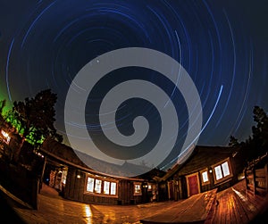 Circular star trail