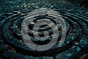 Circular Stone Walkway Close Up