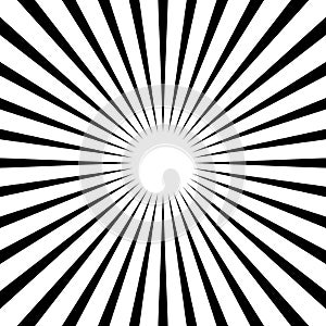 Circular, stripes lines geometric pattern. Monochrome illustration.