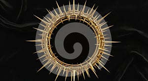 A circular structure crafted from interwoven