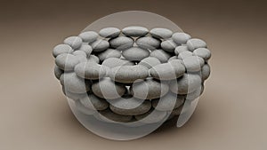 Has a neutral brown background enhancing the texture and color of