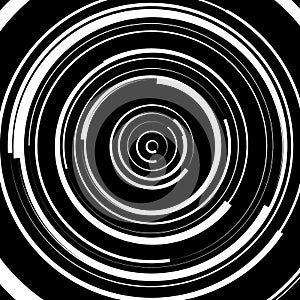 Circular swirl, spiral illustration - Random concentric circles