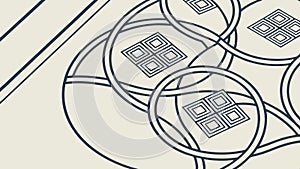 Circular tile pattern, decorative vector background design element. vector design Generative AI