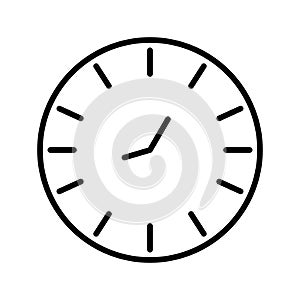 circular time clock watch line style icon