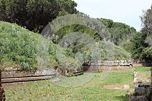 Circular tombs in the necropolis of Cerveteri
