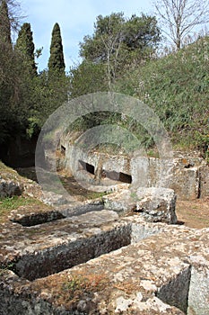 Circular tombs in the necropolis of Cerveteri