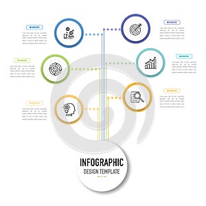 Circular tree diagram infographic for business presentation