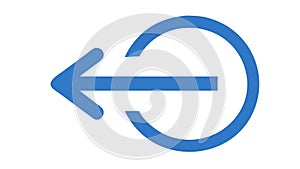 Circular Undo Back Arrow Icon for Revert Navigation UI, vector design Generative AI
