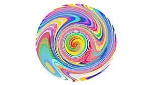 Circular Vortex: Abstract Swirling Pattern in Vibrant Hues, vector design Generative AI