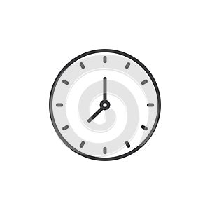 Circular wall clock line icon