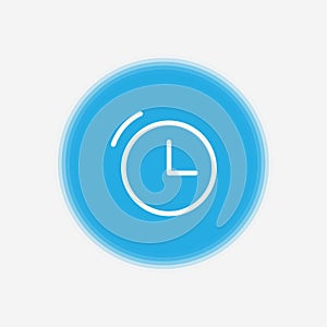 Clock vector icon sign symbol