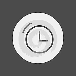 Clock vector icon sign symbol