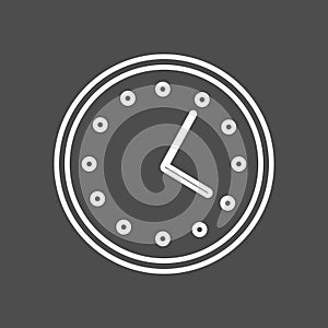 Circular wall clock line icon, outline vector sign, linear style. Symbol, logo. Editable stroke