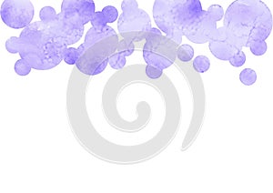 Watercolor Frame and Background in Blue Tones.