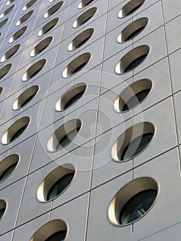Circular windows of an office building