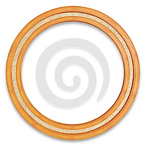 Circular wooden frame