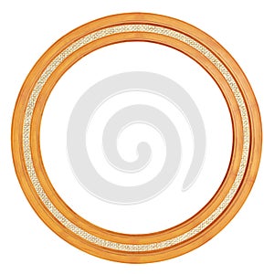 Circular wooden frame