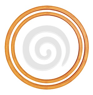 Circular wooden frame