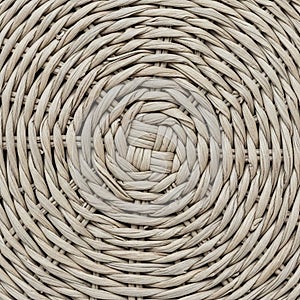 Circular woven pattern made from natural fibers, likely rattan or wicker. The design