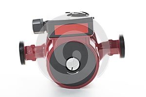 Circulation pump for heating on a white background